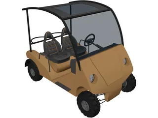 Golf Cart 3D Model