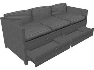 Leather Sofa 3D Model