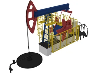 Arctic Oil Station 3D Model