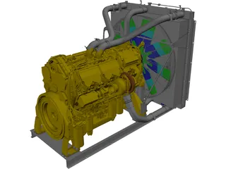 Caterpillar C27 Engine 3D Model