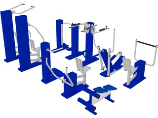 Gym Equipment 3D Model