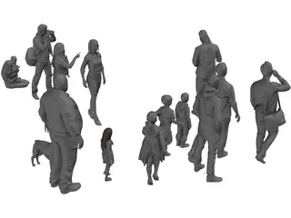 Group of Poeple 3D Model