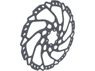 Shimano RT66 203mm Brake Rotor 3D Model