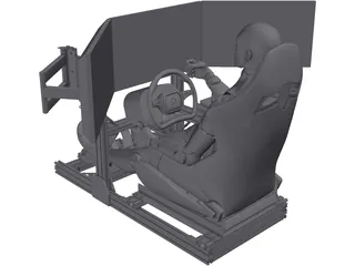 Sim Racing Rig 3D Model