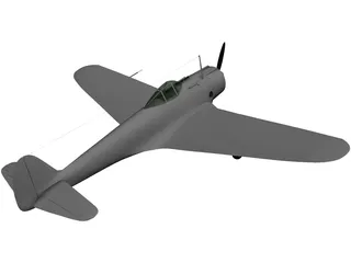 Nakajima Ki-43 Hayabusa 3D Model