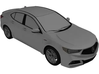 Acura TLX A-Spec (2017) 3D Model