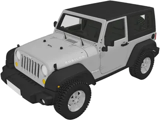 Jeep Wrangler Rubicon (2013) 3D Model