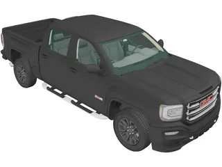 GMC Sierra 1500 CrewCab ShortBox AllTerrain (2017) 3D Model