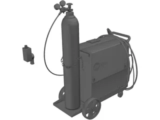 MillerMatic 210 Mig Welder 3D Model