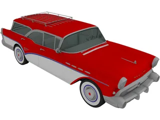 Buick Century Caballero Wagon (1957) 3D Model