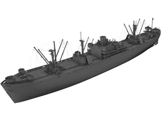 USS John W. Brown Liberty 3D Model