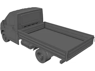 GAZelle NEXT Flatbed 3D Model