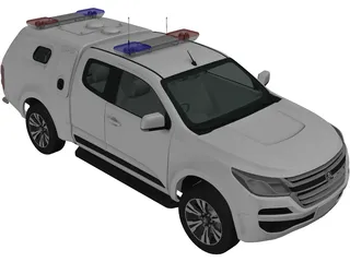 Holden Colorado SpaceCab Divisional Van (2018) 3D Model