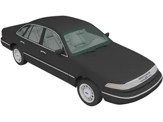 Ford Crown Victoria (1995) 3D Model