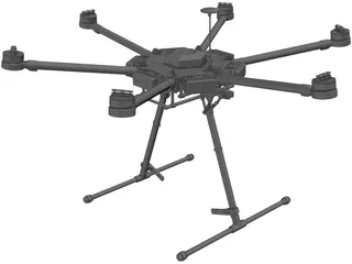 UAV Copter M600 3D Model