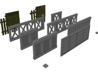 Fences Collection 3D Model