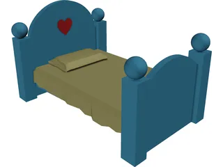 Bed for Teddy Bear 3D Model