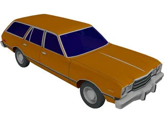 Plymouth Volare Wagon (1977) 3D Model