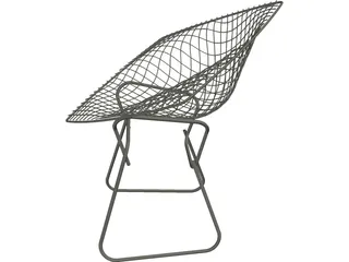 Bertoia Diamond Lounge Chair 3D Model