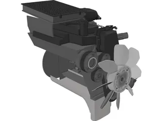 Engine Toyota D4D 3D Model