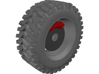 Offroad Tire/Wheel 3D Model