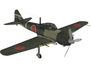 Mitsubishi A6M Zero 3D Model