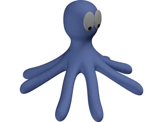 Cartoon Octopus 3D Model