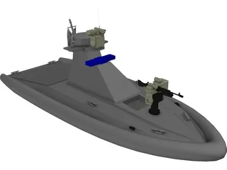 Homeland Security Un-Manned Patrol Boat 3D Model