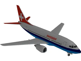 Boeing 737 Swiss Air 3D Model