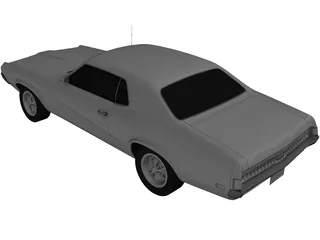 Mercury Cougar Eliminator (1970) 3D Model