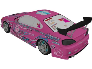 Nissan Silvia S15 Yashio Factory Drift 3D Model