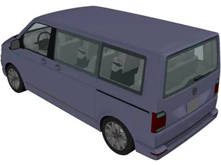 Volkswagen Caravelle (2018) 3D Model