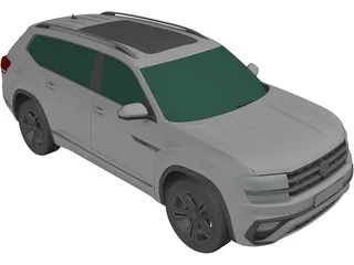 Volkswagen Atlas R-Line (2017) 3D Model