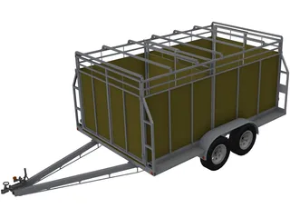 Stock Trailer 3D Model