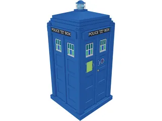 British Police Call Box 3D Model