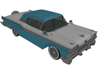 Ford Galaxie 500 (1958) 3D Model