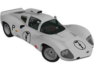 Chaparral 2D Race Car (1966) 3D Model