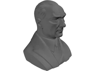 Ataturk Bust 3D Model