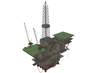 Offshore Rig 3D Model