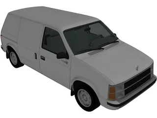 Dodge Mini Ram Van (1984) 3D Model