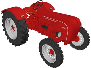 Porsche Diesel Tractor P133 (1956) 3D Model