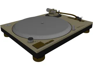 Technics SL-1200MK2 Turntable 3D Model
