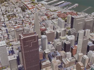 San Francisco City Downtown, CA, USA (2019) 3D Model