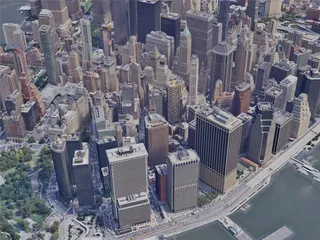 New York City, Lower Manhattan, USA (2019) 3D Model