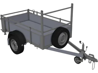 Small Load Trailer 3D Model