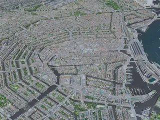 Amsterdam City, Netherlands (2019) 3D Model