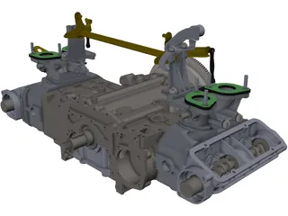 Alfa Romeo Boxer Engine 3D Model