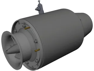 Jet Engine 18kg Force 3D Model