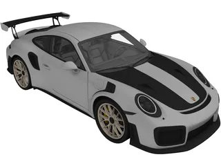 Porsche 911 GT2 RS Weissach (2018) 3D Model