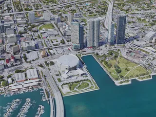 Miami City Downtown, FL, USA (2019) 3D Model